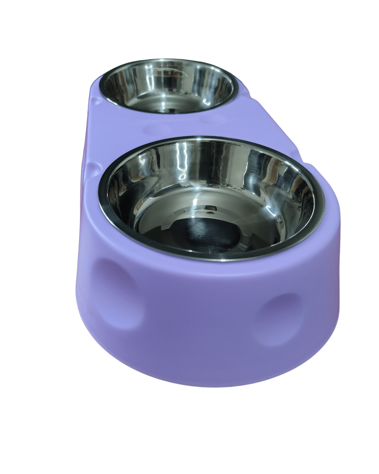 Comedero Plato Doble de Acero Inoxidable para Mascotas - Imagen 2